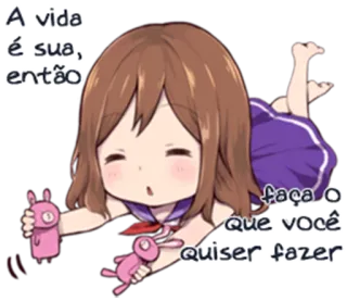 🎉 A vida é sua, então
faça o que você quiser fazer Anime, Mädchen, Puppen, Motivierend, Süß telegram sticker