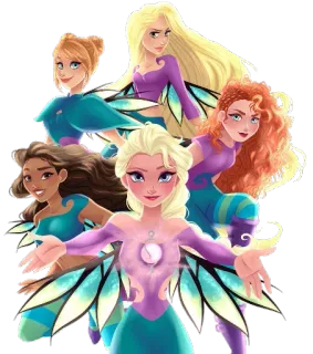 🤗 фея, фэнтези, магия, крылья, мультфильм telegram sticker