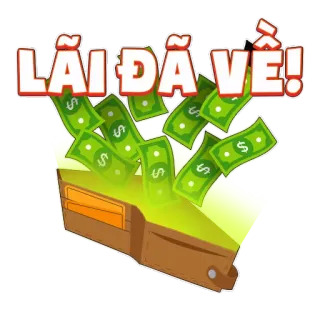 🤑 LẠI ĐÃ VỀ! soldi, portafoglio, ricchezza, contanti, finanza telegram sticker