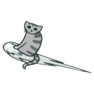 ☄️ gatto, razzo, animale, adesivo, carino telegram sticker