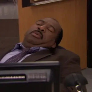 😴 Stanley Hudson The Office Stanley, The Office, Tidur, Tidur siang whatsapp sticker