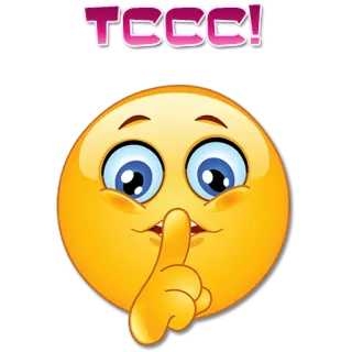 🤫 TCCC! emoji, sst, tenang, diam, rahasia telegram sticker