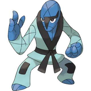 🐉 Hitmonlee pokemon, fighting, martial arts, video game, character telegram sticker