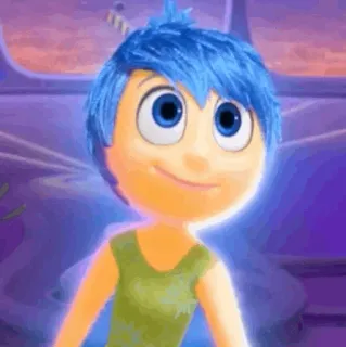🤖 Joy Inside Out Gioia, Inside Out, Pixar, Disney, emozione, personaggio telegram sticker