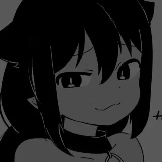 🖤 anime, cat girl, cute, cartoon telegram sticker