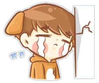 😥 เศร้า, ร้องไห้, อารมณ์, เสียใจ, อนิเมะ, มังงะ telegram sticker