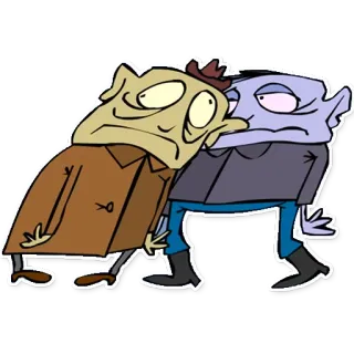 🍾 Desenho animado, Personagens, Ilustração, Engraçado, Amizade whatsapp sticker