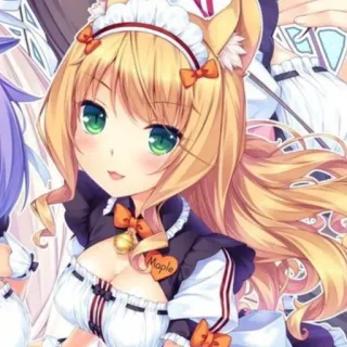 🌟 Maple 애니메이션, 고양이 소녀, 메이드, 네코파라 telegram sticker
