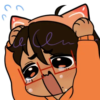 🥺 Мультфильм, Аниме, Плачущий, Грустный, Эмоциональный, Тревога, Каваий telegram sticker