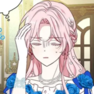 🍭 อนิเมะ, มังงะ, ผู้หญิง, ผมสีชมพู, เศร้า, ผิดหวัง telegram sticker