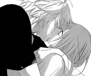 ❤ anime, kiss, romance, couple, manga, love, affection telegram sticker