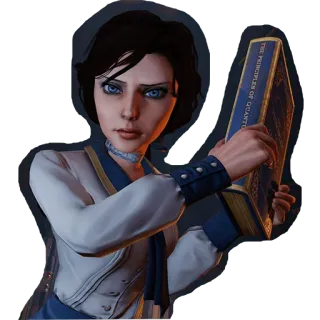 📘 Elizabeth BioShock Infinite THE PRINCIPLES OF QUANTUM Элизабет, BioShock, видеоигра, персонаж, квантовая физика, книга telegram sticker