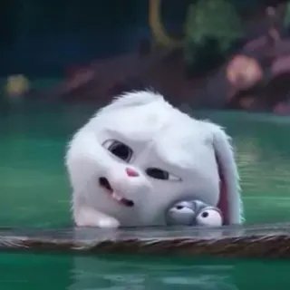 🐇 Snowball The Secret Life of Pets rabbit, animal, cartoon, pet, bunny telegram sticker