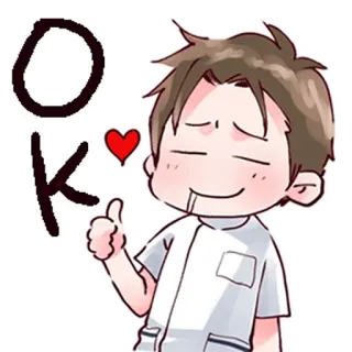😎 OK 好的, 点赞, 赞同, 开心, 护士, 医生 telegram sticker