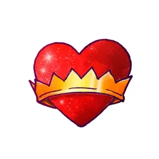 ❤️ сердце, любовь, корона, королевский, день святого валентина, блеск whatsapp sticker