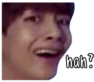 😀 hah? Meme, Ausdruck, Frage, Gesicht, Lustig, Reaktion whatsapp sticker