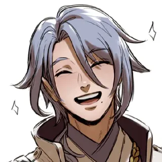 😄 animé, manga, souriant, joyeux, homme, personnage telegram sticker