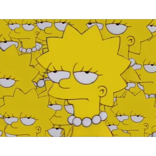 😒 Lisa Simpson The Simpsons Lisa Simpson, The Simpsons, Cartoon, Yellow, Animated telegram sticker