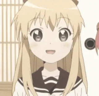 👍 Anime Mädchen, niedlich, Charakter, Cartoon, lächelnd, blonde Haare telegram sticker