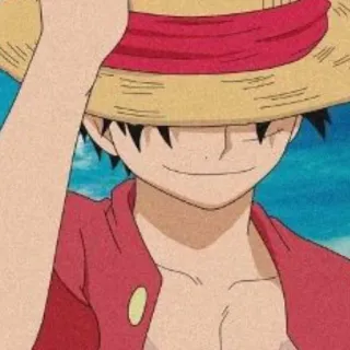 🙂 Luffy One Piece anime, one piece, luffy, kartun, karakter, bajak laut, topi jerami telegram sticker
