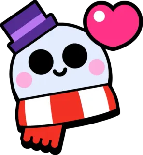 ⛄ 漫画, キャラクター, 雪, ハート, 帽子, マフラー telegram sticker