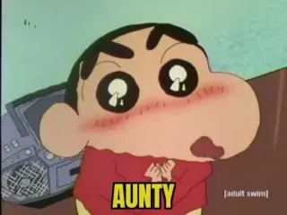 😞 Shin-chan Crayon Shin-chan AUNTY Cartoon, Anime, Crayon Shin-Chan, Lustig, Manga whatsapp sticker