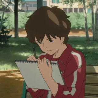 🗻 动漫, 绘画, 速写本, 男孩, 艺术 telegram sticker