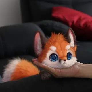 🙂 fox, cute, animal, pet, domestic animal, furry telegram sticker