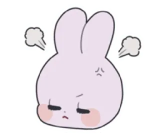🎀 зайчик, злой, раздражённый, раздраженный, кролик, милый telegram sticker