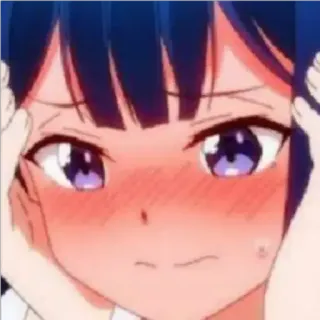 😳 anime, cartoon, character, expression, face, girl telegram sticker