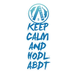 😎 KEEP CALM AND HODL ABDT Ruhe bewahren, Hodl, Kryptowährung, Meme, Blau telegram sticker