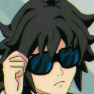 🌊 Аниме, Солнцезащитные очки, Персонаж, Крутой, Уверенный telegram sticker