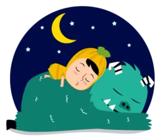 😴 sonno, mostro, carino, notte, sogno, dormire telegram sticker