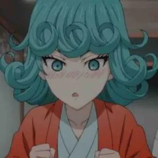 🥊 Tatsumaki One-Punch Man Anime, Tatsumaki, One-Punch Man, Esper, Potężny, Kreskówka telegram sticker