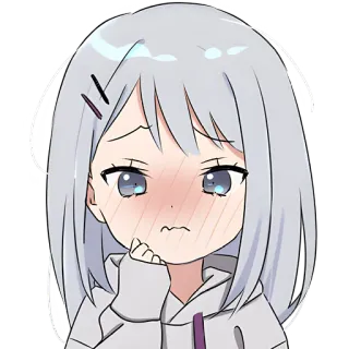 😳 anime, girl, cute, sticker telegram sticker