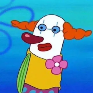 🤡 клоун, спанч боб, мультфильм, смешной, персонаж telegram sticker