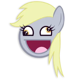 🦄 Derpy Hooves My Little Pony My Little Pony, Derpy Hooves, poney, dessin animé, mème, derp whatsapp sticker