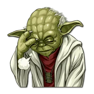 🤦‍♂️ Yoda Star Wars yoda, star wars, jedi, deluso, frustrato telegram sticker