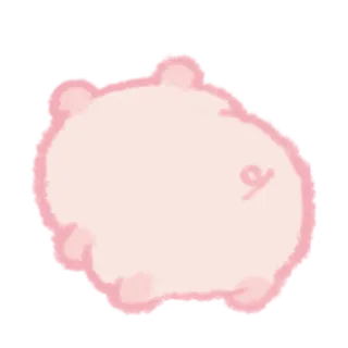 😳 돼지, 동물, 분홍색, 귀여운, 만화 telegram sticker