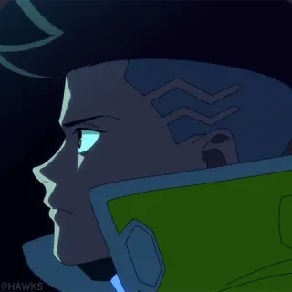 ⚙️ anime, cyborg, cyberpunk, character, profile telegram sticker