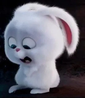 🐰 Snowball The Secret Life of Pets bunny, rabbit, cute, white, cartoon, animal, pet telegram sticker