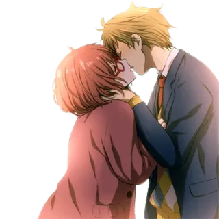😘 kiss, love, romance, couple, anime, manga whatsapp sticker