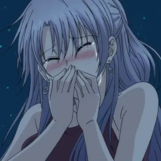 📈 anime, menangis, sedih, gadis, emosional, air mata whatsapp sticker