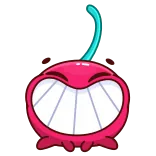 😄 cereza, fruta, dibujos animados, feliz, sonrisa telegram sticker