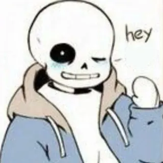 ☠️ Sans Undertale hey sans, undertale, skeleton, video game, character telegram sticker