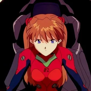💌 Asuka Langley Sohryu Neon Genesis Evangelion Anime, Evangelion, Asuka, Mecha, Piloto, Traje rojo telegram sticker