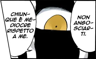 😏 CHIUNQUE È MEDIOCRE RISPETTO A ME. NON ANGOISCIARTI. Manga, Włoski, Tekst, Dymek whatsapp sticker