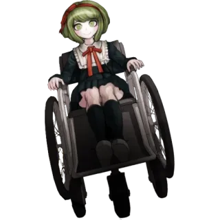 🌟 Monaca Towa Danganronpa Another Episode: Ultra Despair Girls Anime, Videogioco, Ragazza, Danganronpa, Monaca Towa, Sedia a rotelle telegram sticker
