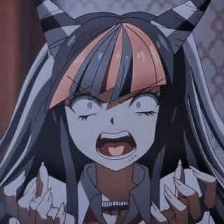 🤍 Anime, Ragazza, Arrabbiata/o, Frustrato/a, Cartone animato, Personaggio telegram sticker