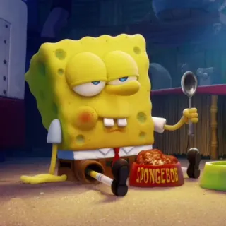 🐙 Spongebob Squarepants SPONGEBOB Spongebob, cartoon, squarepants, nickelodeon, dog food telegram sticker